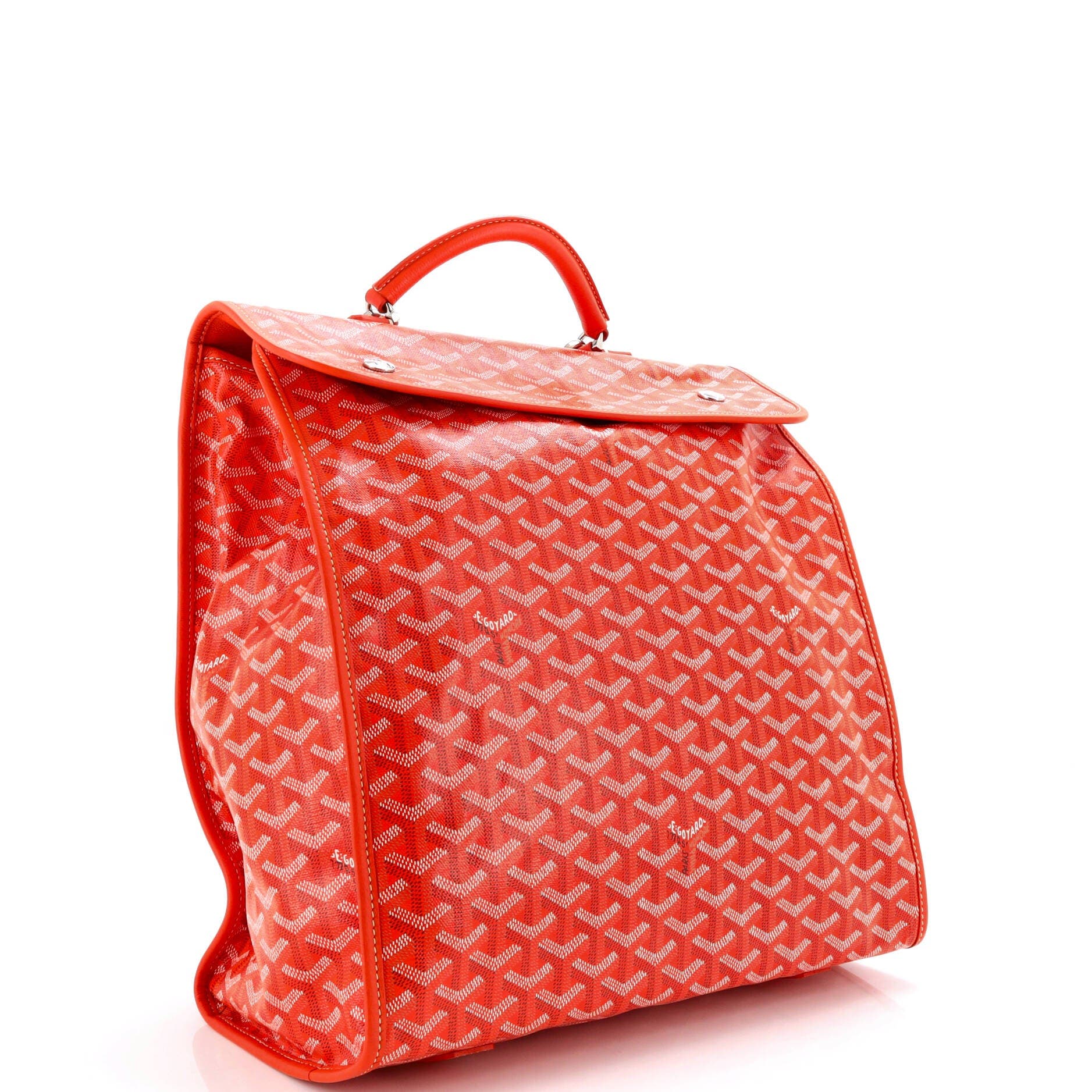 Pre-Owned Goyard Saint Leger Briefcase Backpack Coated Canvas, Alternate, color, 