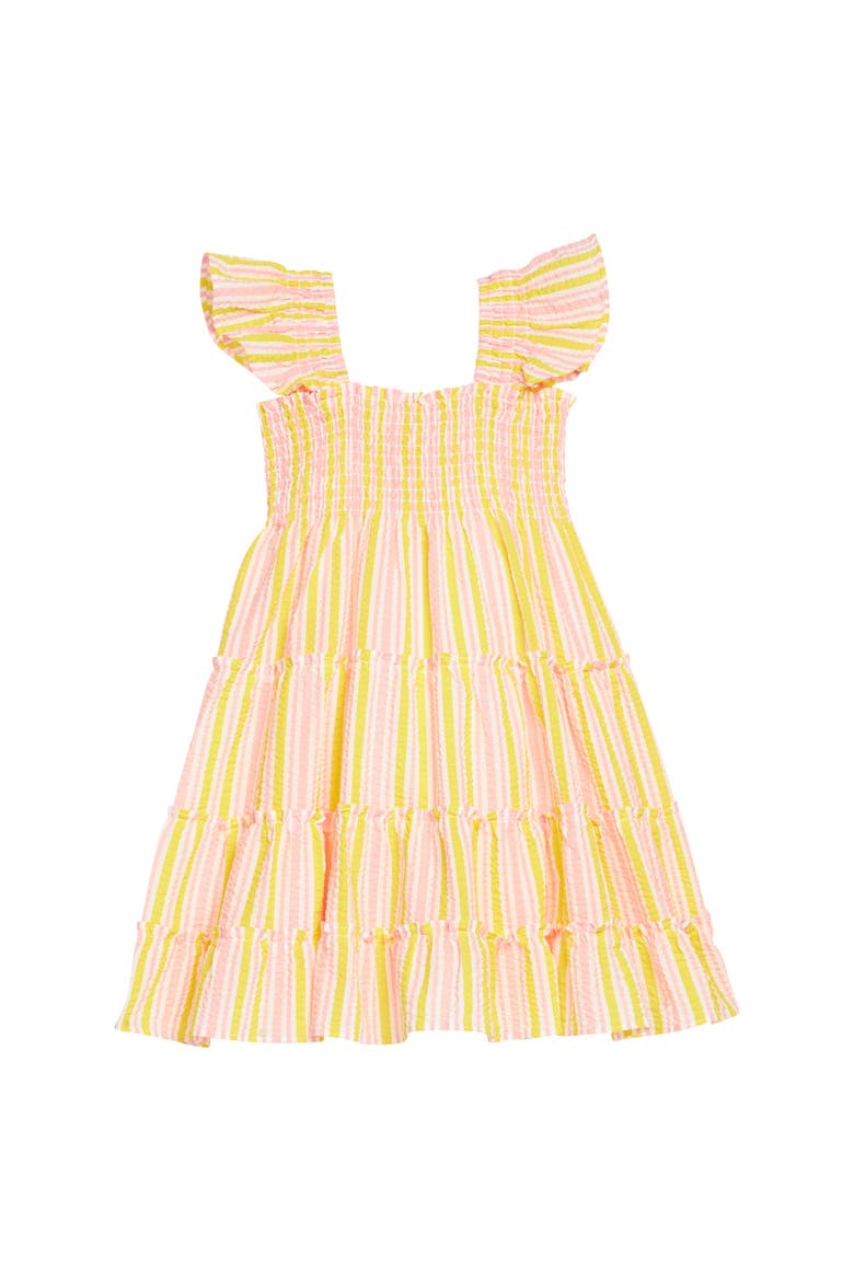Kids' Twirl Dress, Main, color, Buttercup Seersucker