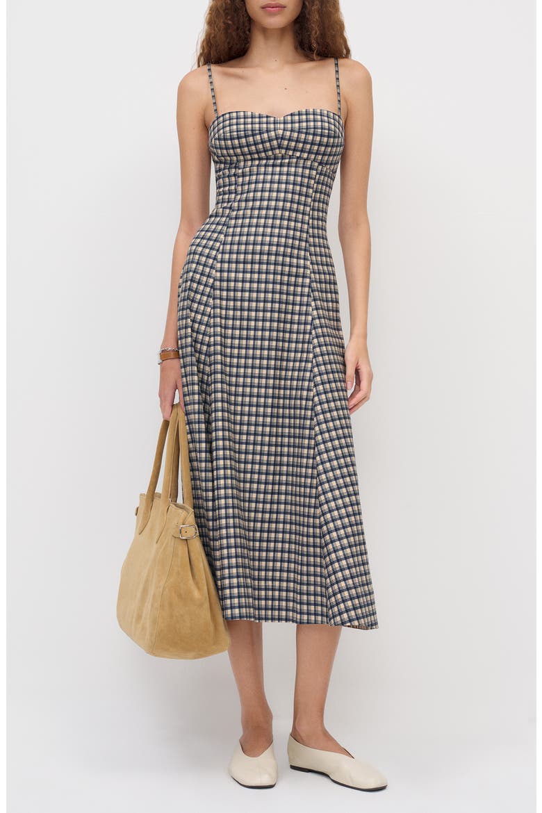 Kailani Plaid Midi Dress, Main, color, BEACON CHECK
