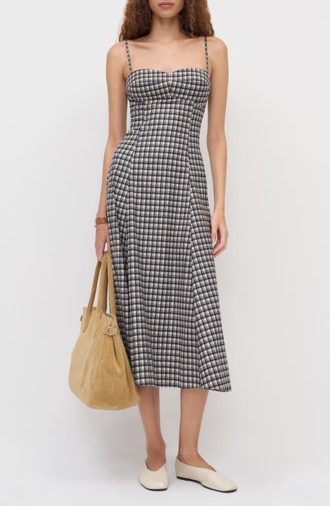 Kailani Plaid Midi Dress