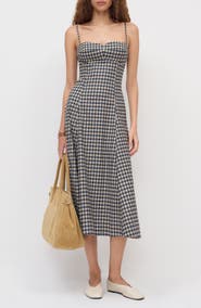 Reformation Kailani Plaid Midi Dress