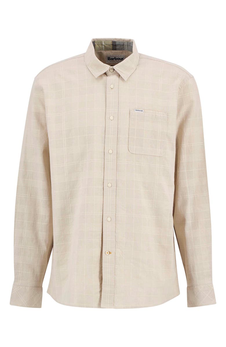 Barbour Relaxed Kingswell Tartan Plaid Button-Up Shirt, Alternate, color, Light Stone