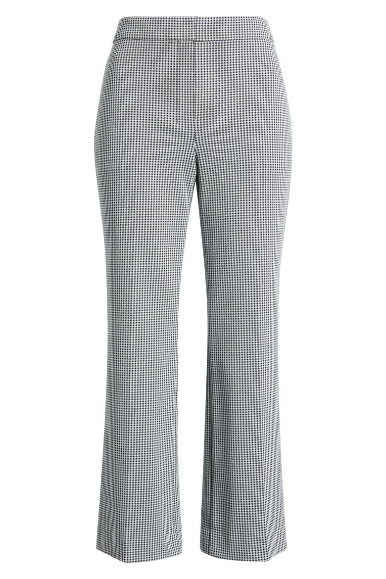 Kick Flare Check Pants, Alternate, color, BLACK/ WHITE