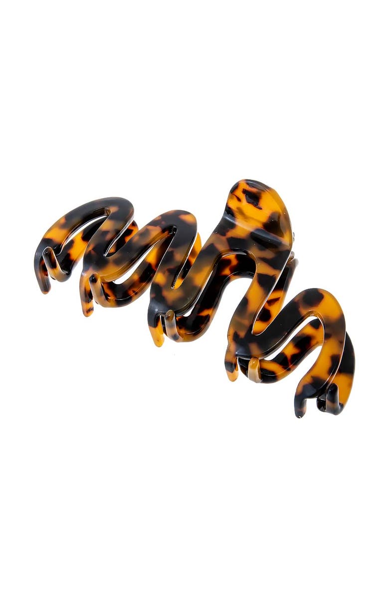 BY ADINA EDEN Jumbo Squiggly Hair Claw Clip, Alternate, color, Dark Tortoise