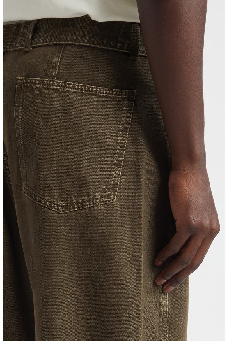 Twisted Belted Jeans, Alternate, color, MOSS GREEN