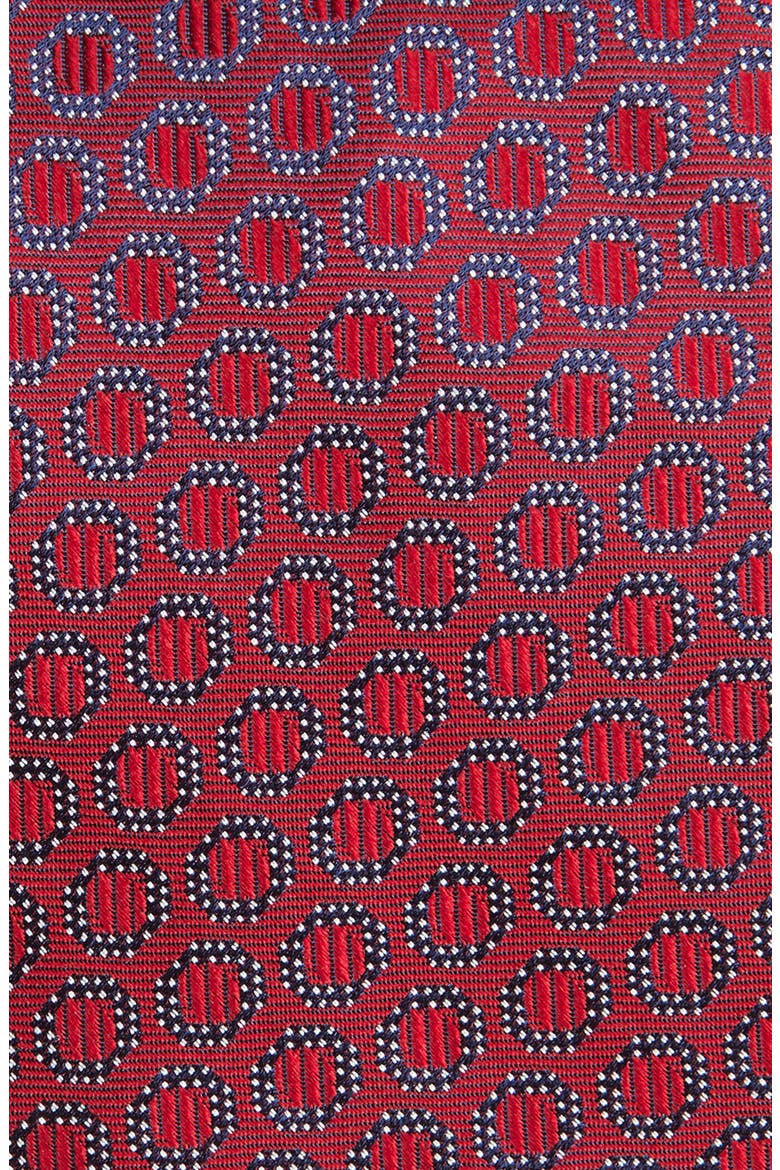 Kayden Neat Silk Tie, Alternate, color, RED