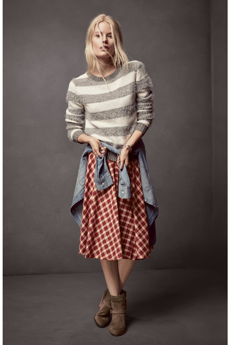 Flannel Skirt, Alternate, color, RED PLAID