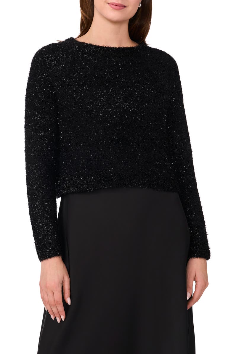 Halogen<sup>®</sup> V-Neck Slip Dress with Sweater, Alternate, color,