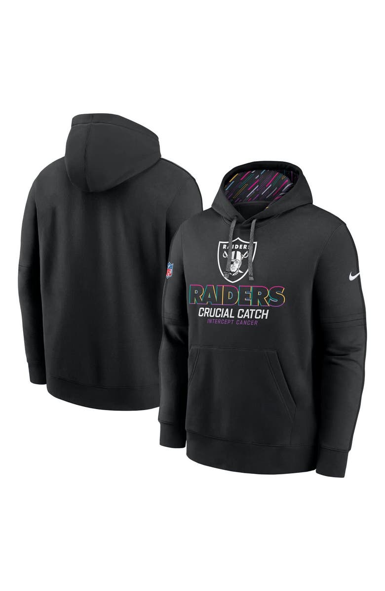 Nike Men's Nike Black Las Vegas Raiders 2024 NFL Crucial Catch Club Pullover Hoodie, Main, color, Black
