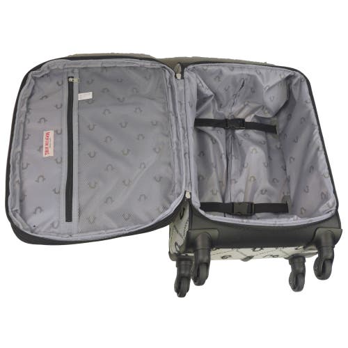 TRUE RELIGION TRUE RELIGION SOFT SIDED 27" EXPANDABLE, SPINNER LUGGAGE BUDDAH PATCH