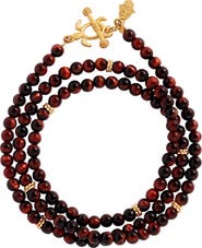 Karma and Luck Enduring Flow Red Tiger Eye Turtle Wrap Bracelet