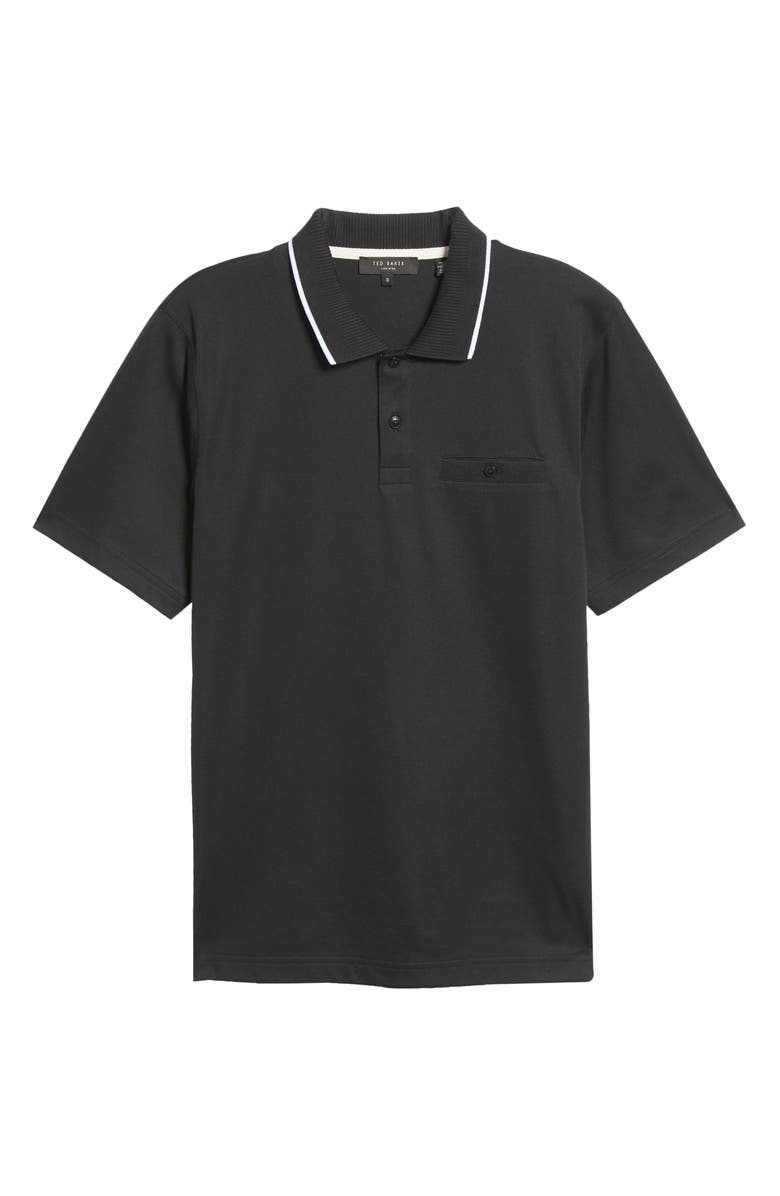Ted Baker London Galton Tipped Cotton Blend Polo, Alternate, color,
