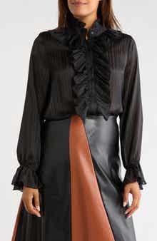 Ruffled Long Sleeve Shirt