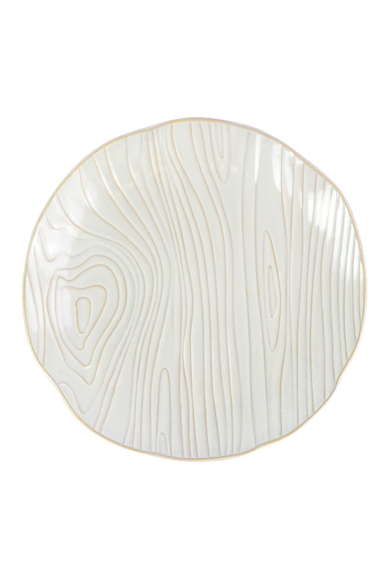 Wood Pattern 6 pc 10.75 Inch Stoneware Dinner Plate Set, Alternate, color, Brown