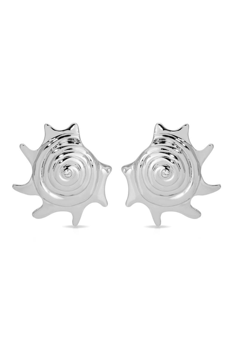 Sorrento Shell Statement Earrings, Main, color, SILVER