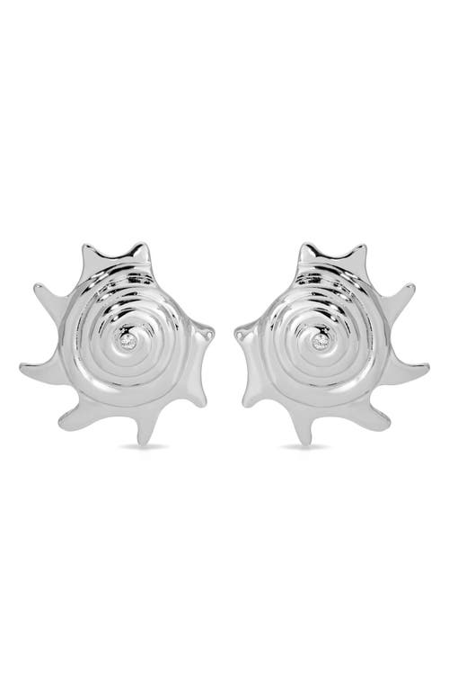 Ettika Sorrento Shell Statement Earrings In Metallic