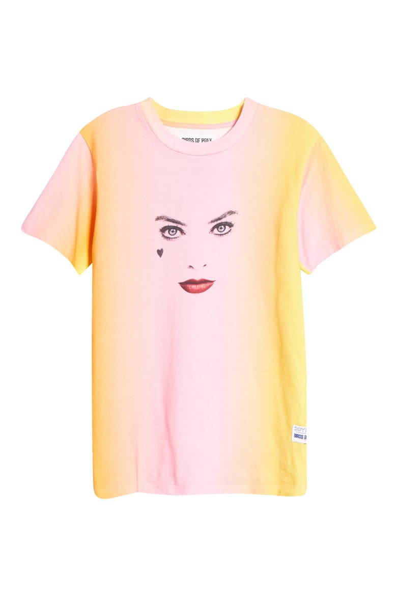 Harley Quinn Tie Dye Cotton Graphic Tee, Alternate, color, PINK