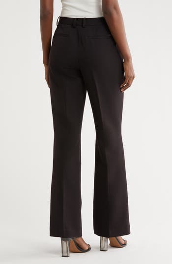 Pintuck Flare Leg Pants