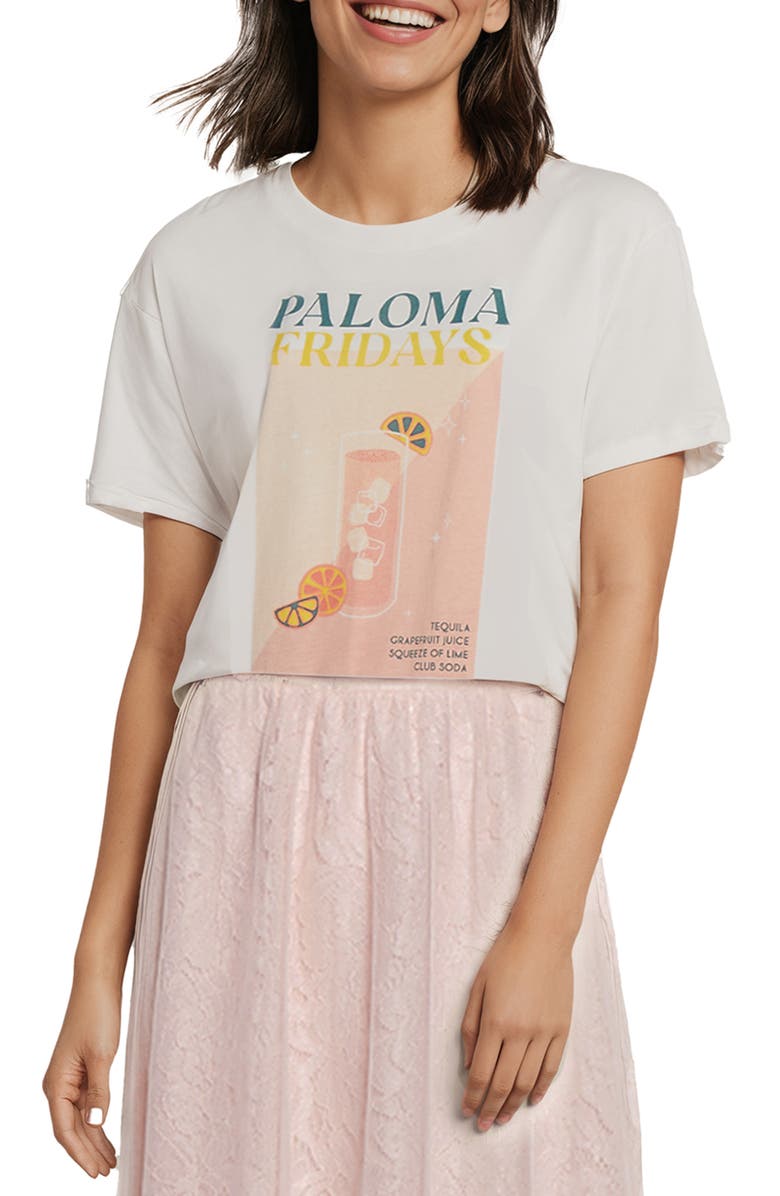 Wildfox Paloma Friday's Jamie Cotton Graphic T-Shirt, Main, color, Snow White