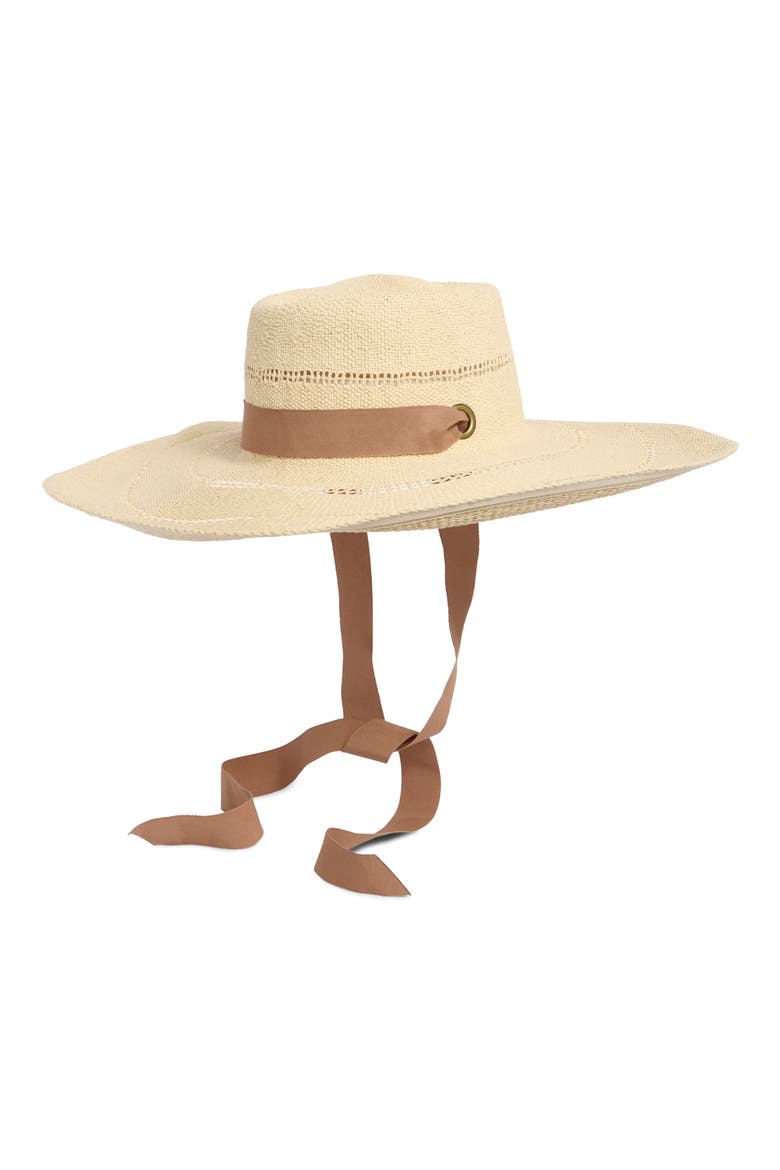 Open Inset Downbrim Hat, Alternate, color, NATURAL