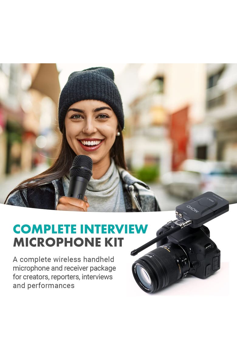 MOVO WMX-7-TH-RX VHF Handheld Wireless Microphone System for Cameras, Alternate, color, Black