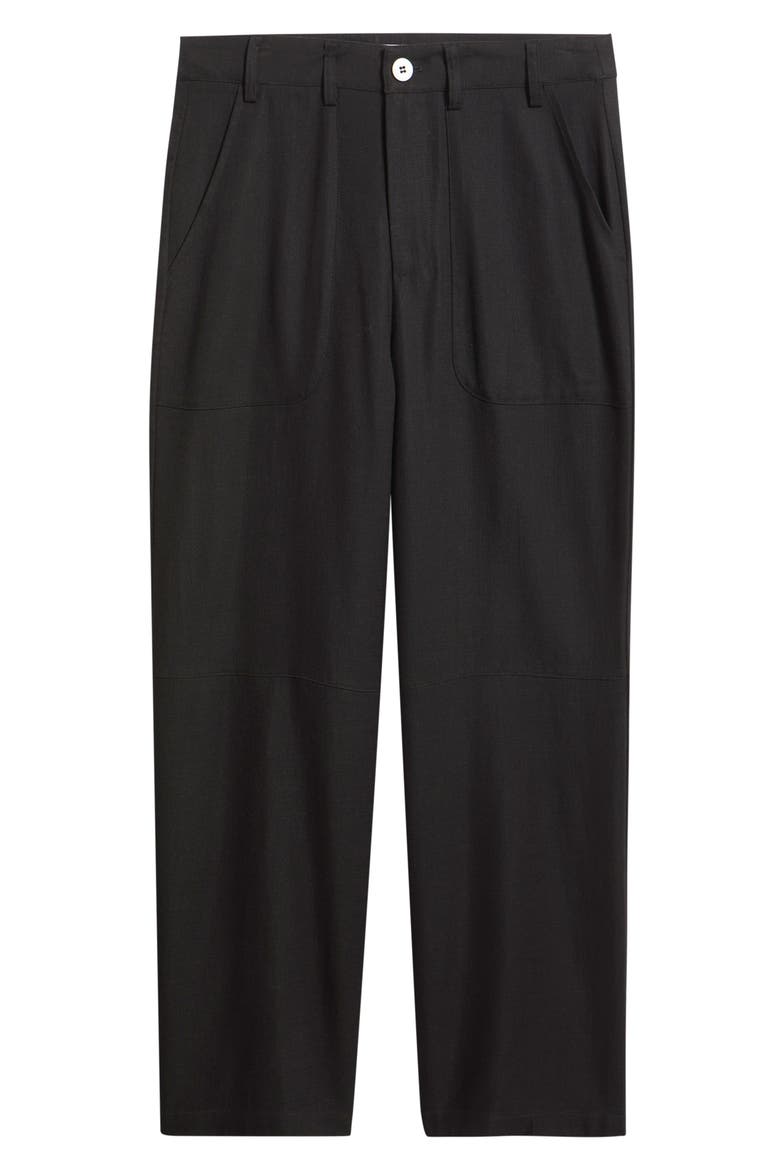 Elliot Relaxed Fit Wide Leg Pants, Alternate, color, BLACK