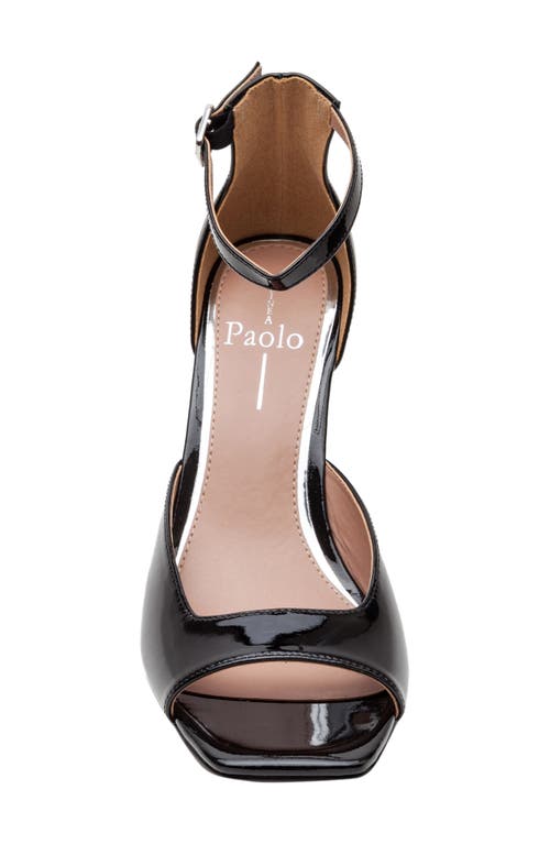Linea Paolo Ankle Strap Wedge Sandal In Black