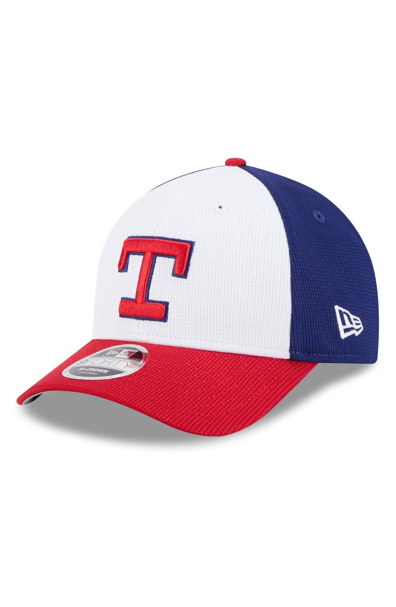 New Era Men's New Era  White/Red Texas Rangers 2025 Batting Practice 9FORTY M-Crown Adjustable Hat, Main, color, 