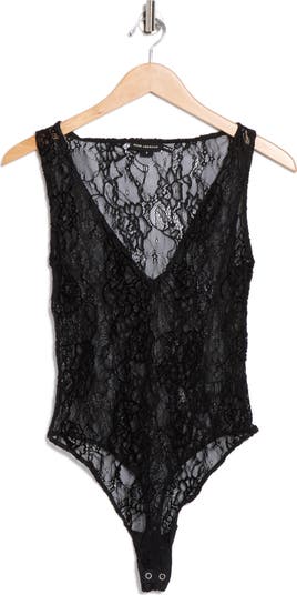 Lace Deep V-Neck Bodysuit