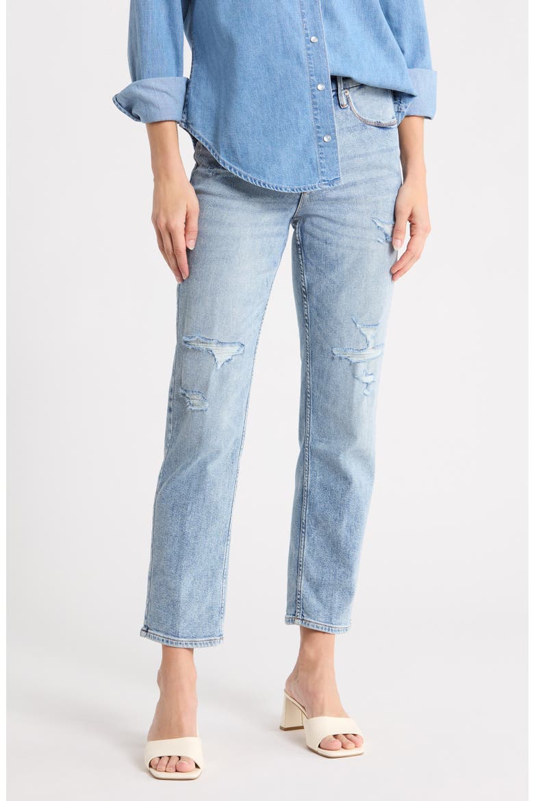 Good Icon High Waist Straight Leg Jeans, Main, color, INDIGO1078