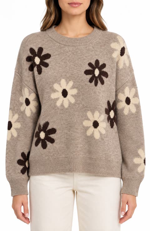 Crewneck Flower Sweater
