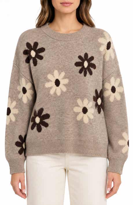 Crewneck Flower Sweater