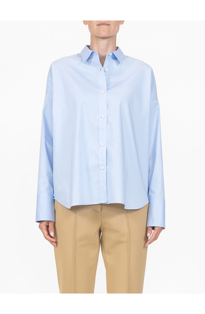 Callas Milano Sirene  Scarf front shirt, Alternate, color, Pale Blue/Navy