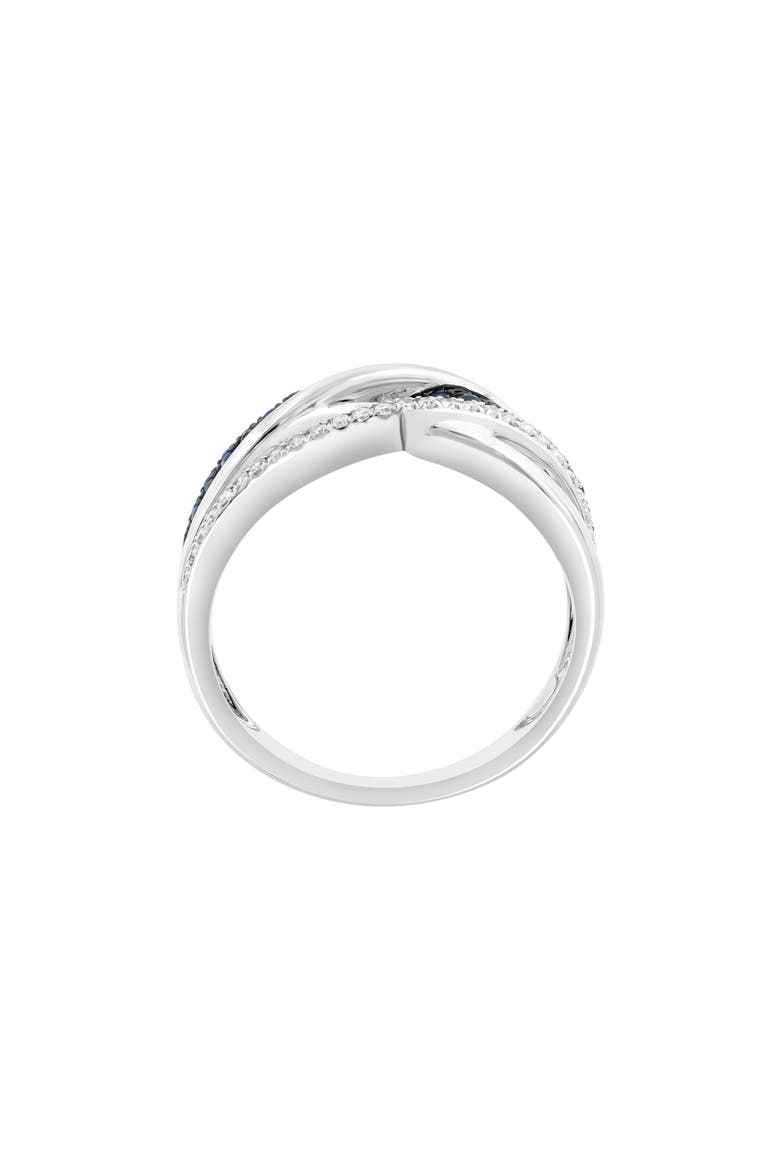Sterling Silver Blue Sapphire & Diamond Multi Band Ring, Alternate, color, BLUE