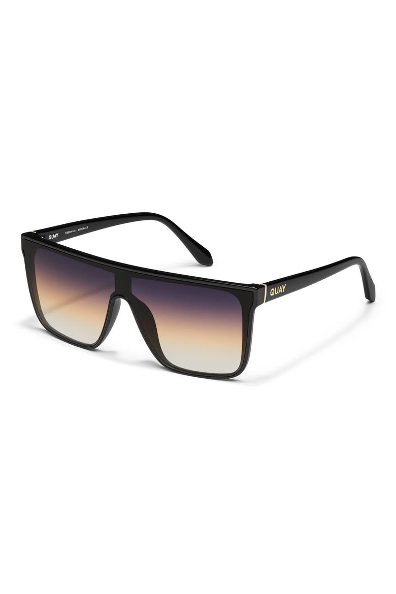 Nightfall Medium 138mm Shield Sunglasses, Alternate, color, BLK/DSKPPY