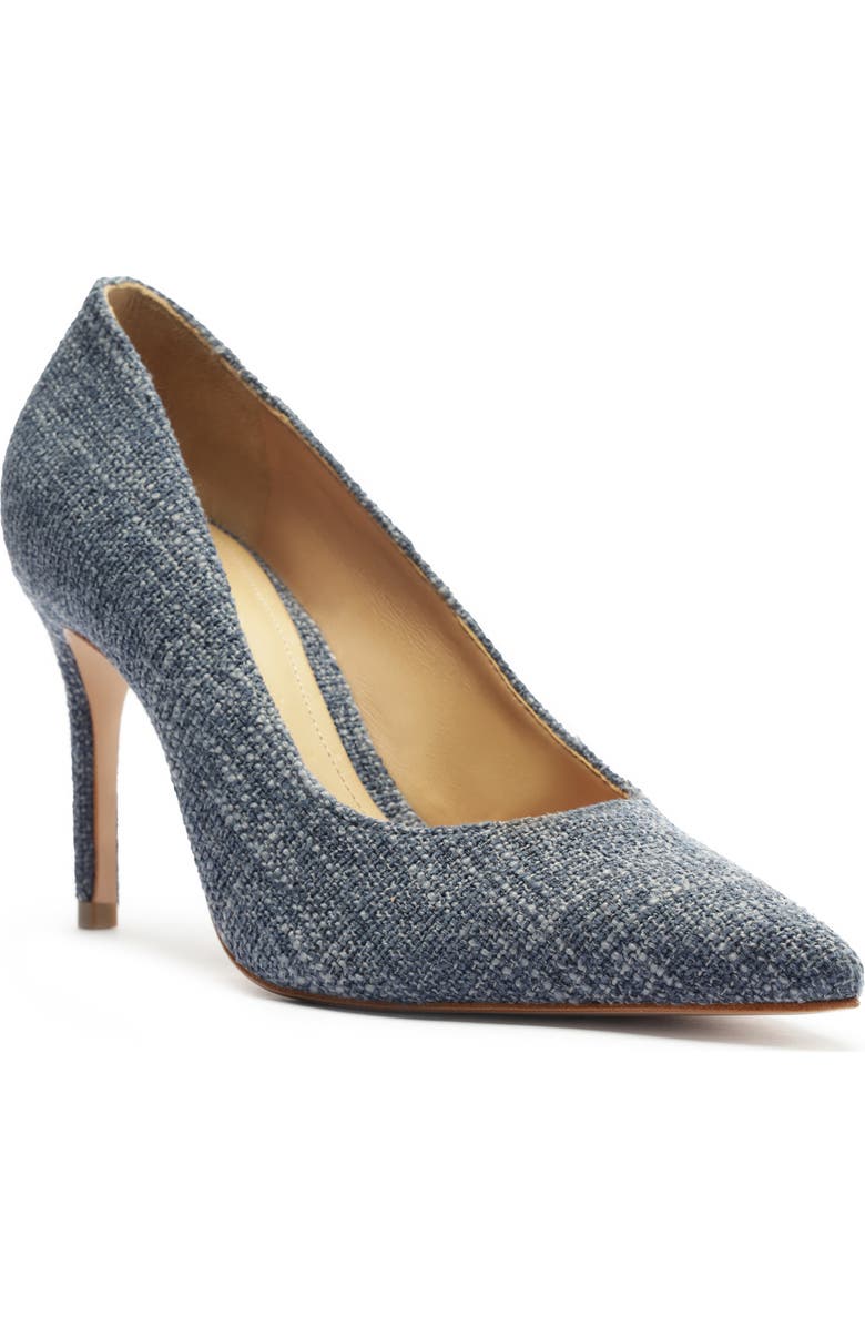 Schutz Lou Pointed Toe Pump, Main, color, Jeans