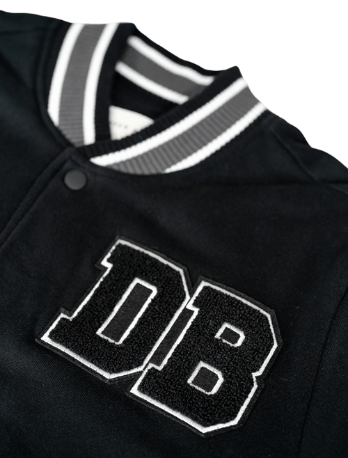 Dapper Boi Limited Edition  Letterman Jacket In Black