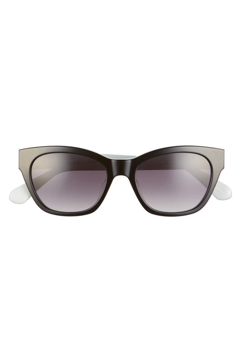 jerris 50mm cat eye sunglasses, Alternate, color, BLACK