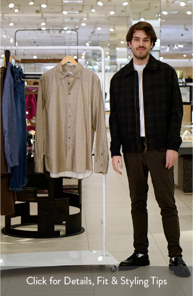 Ultra Soft Luxury Brushed Cotton Herringbone Button-Down Dress Shirt, sales video thumbnail