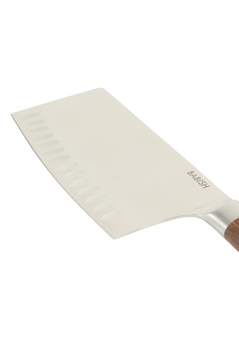 Forged Cleaver Knife with Pakka Wood Handle and German Steel Full Tang, Alternate, color, Dark Brown