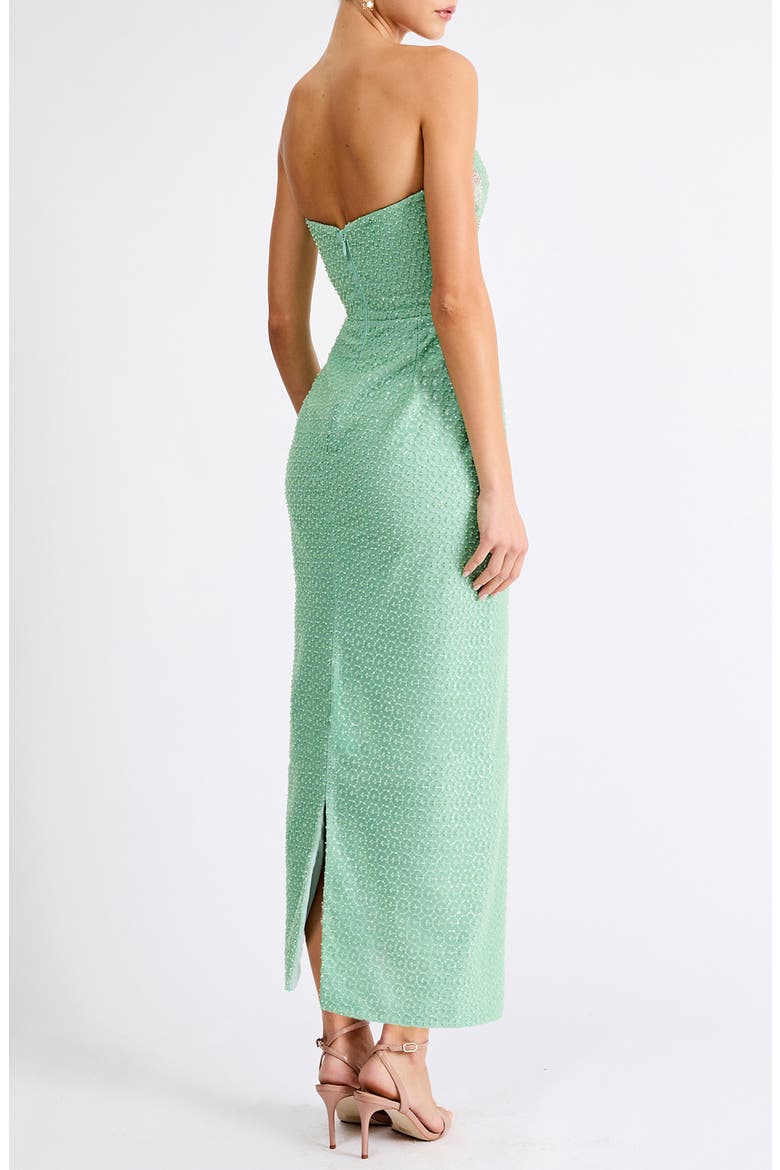 Sofia Beaded Strapless Sheath Maxi Dress, Alternate, color, SEAFOAM