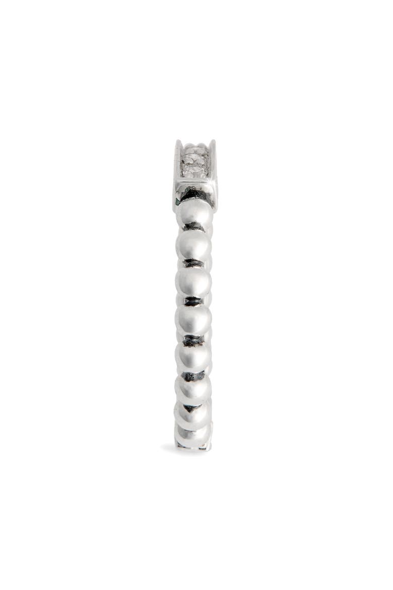 Caviar Icon Spark Diamond Stacking Ring, Alternate, color, SIVER/DIAMOND