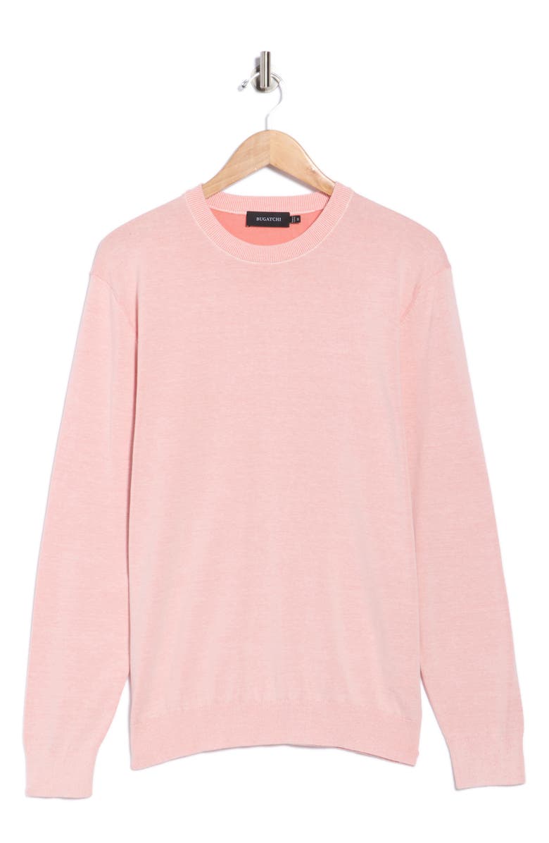 Bugatchi Mélange Cotton Sweater, Alternate, color, Salmon