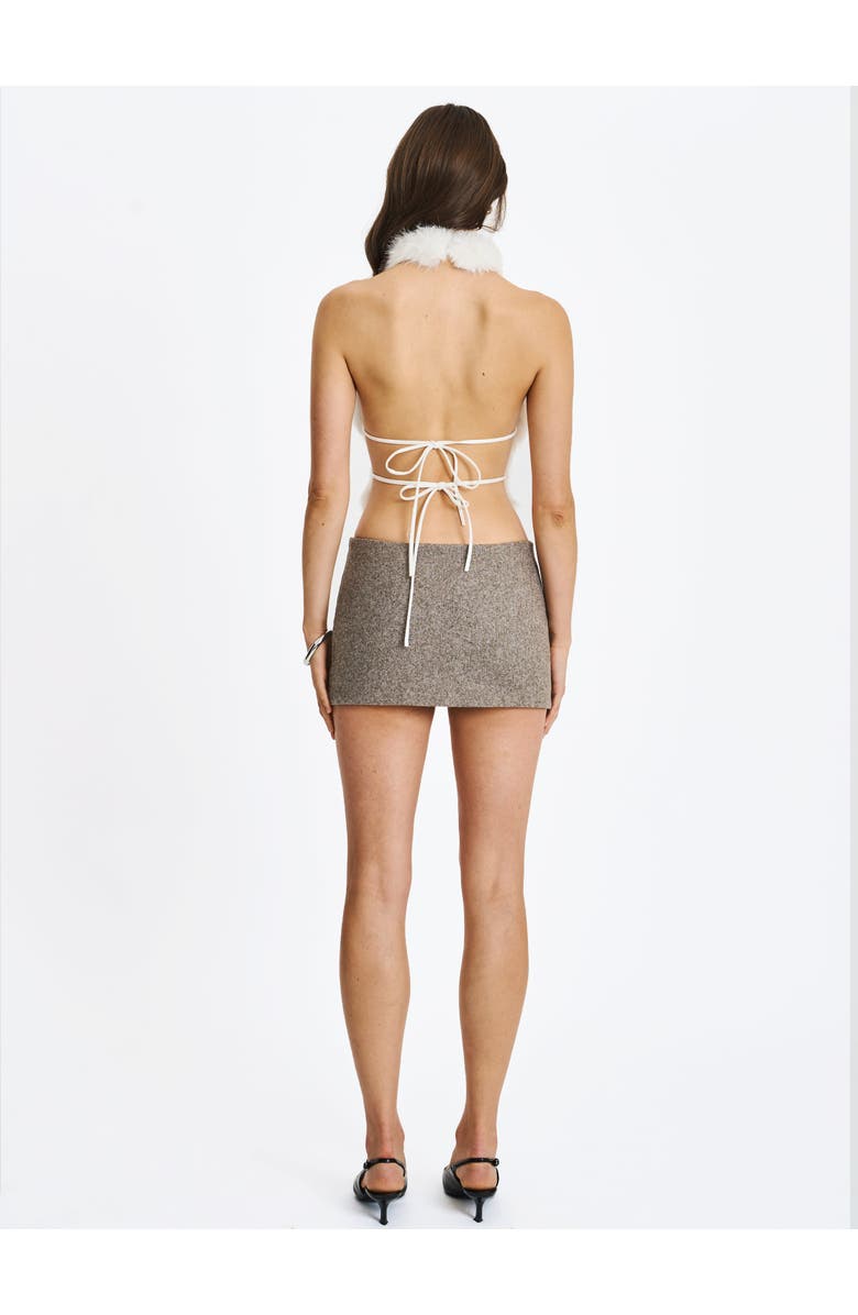 Miss Circle Osira Low-Waisted Micro Skort, Alternate, color, Taupe