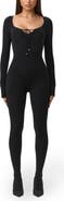 Naked Wardrobe Tie Back Long Sleeve Jumpsuit