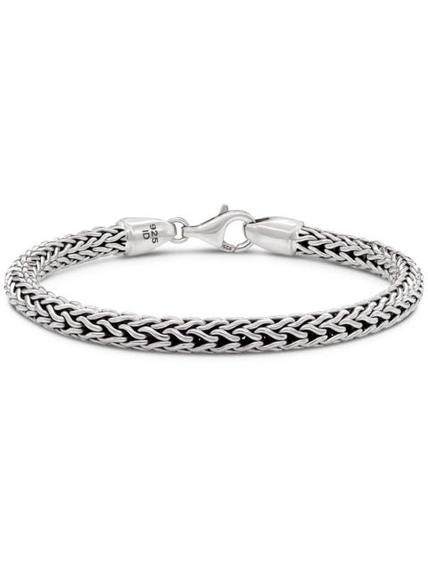 Dragon Bone Chain Bracelet in Sterling Silver, 5mm