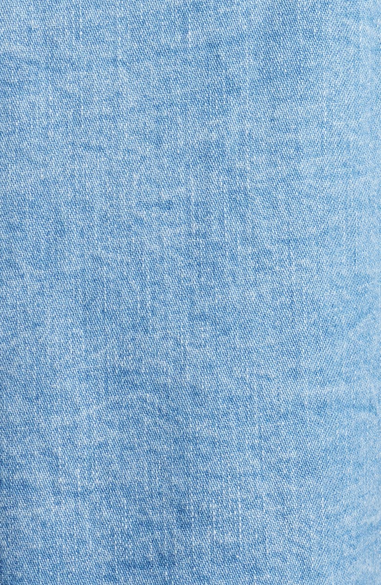 MOUSSY VINTAGE Lenfred Colorblock Crop Chambray Shirt, Alternate, color, 