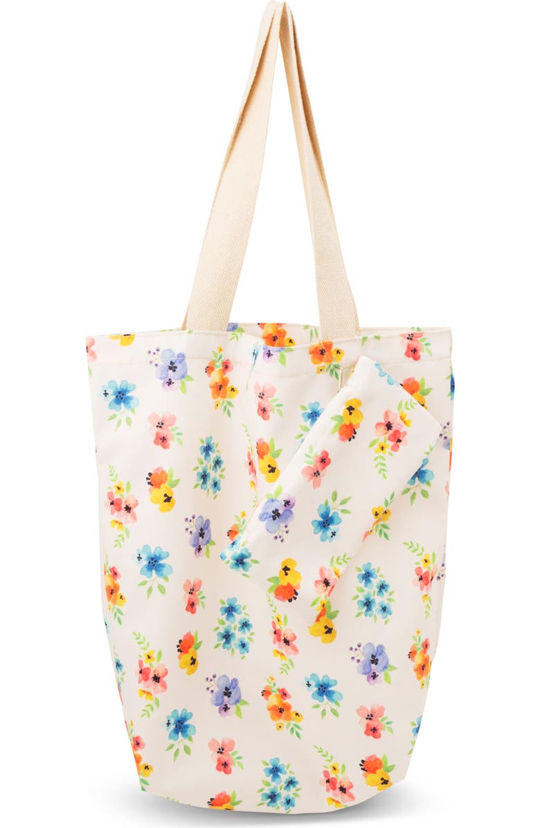 Core Home Floral Canvas Tote Bag, Main, color, White Multi