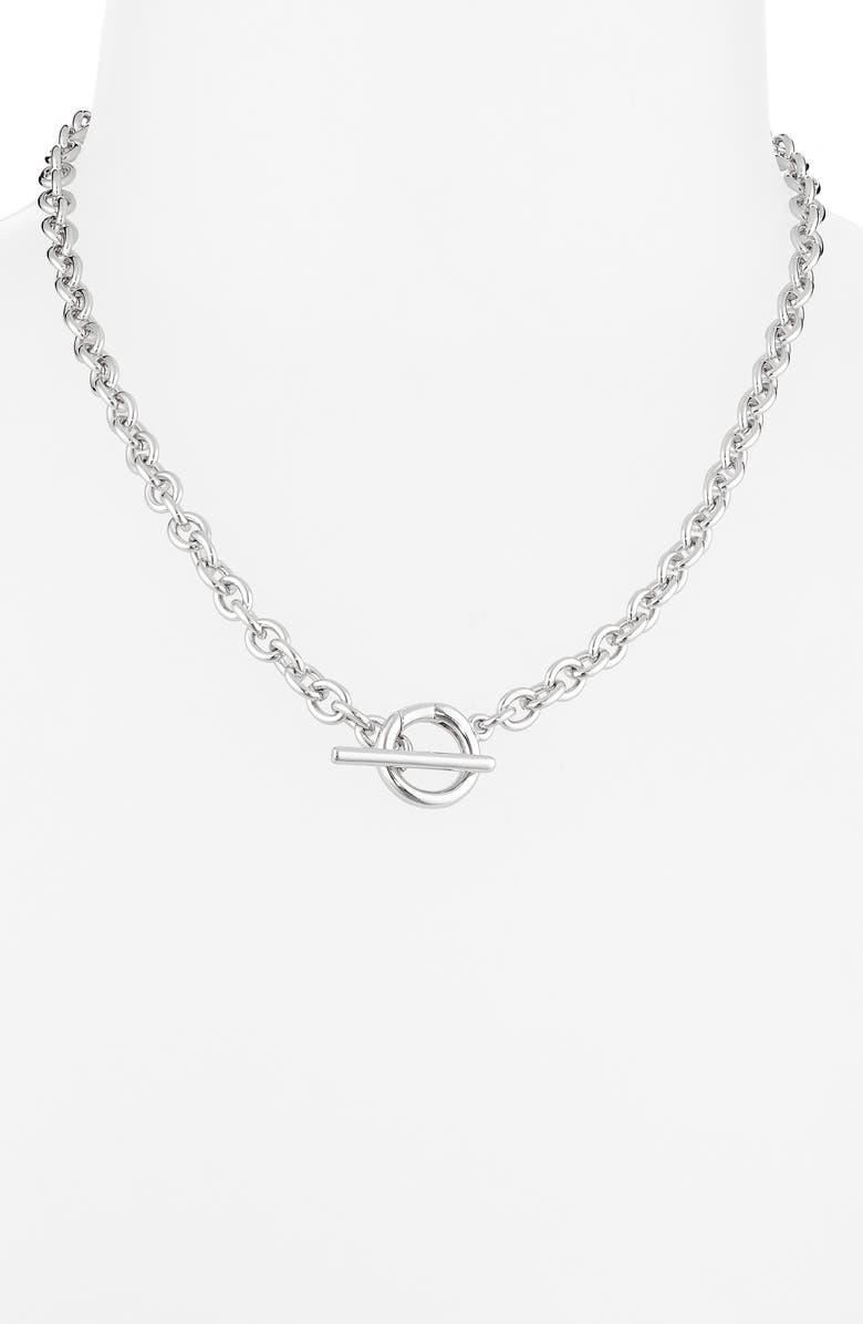 THE SIS KISS Gallery Charm Necklace, Alternate, color, Silver