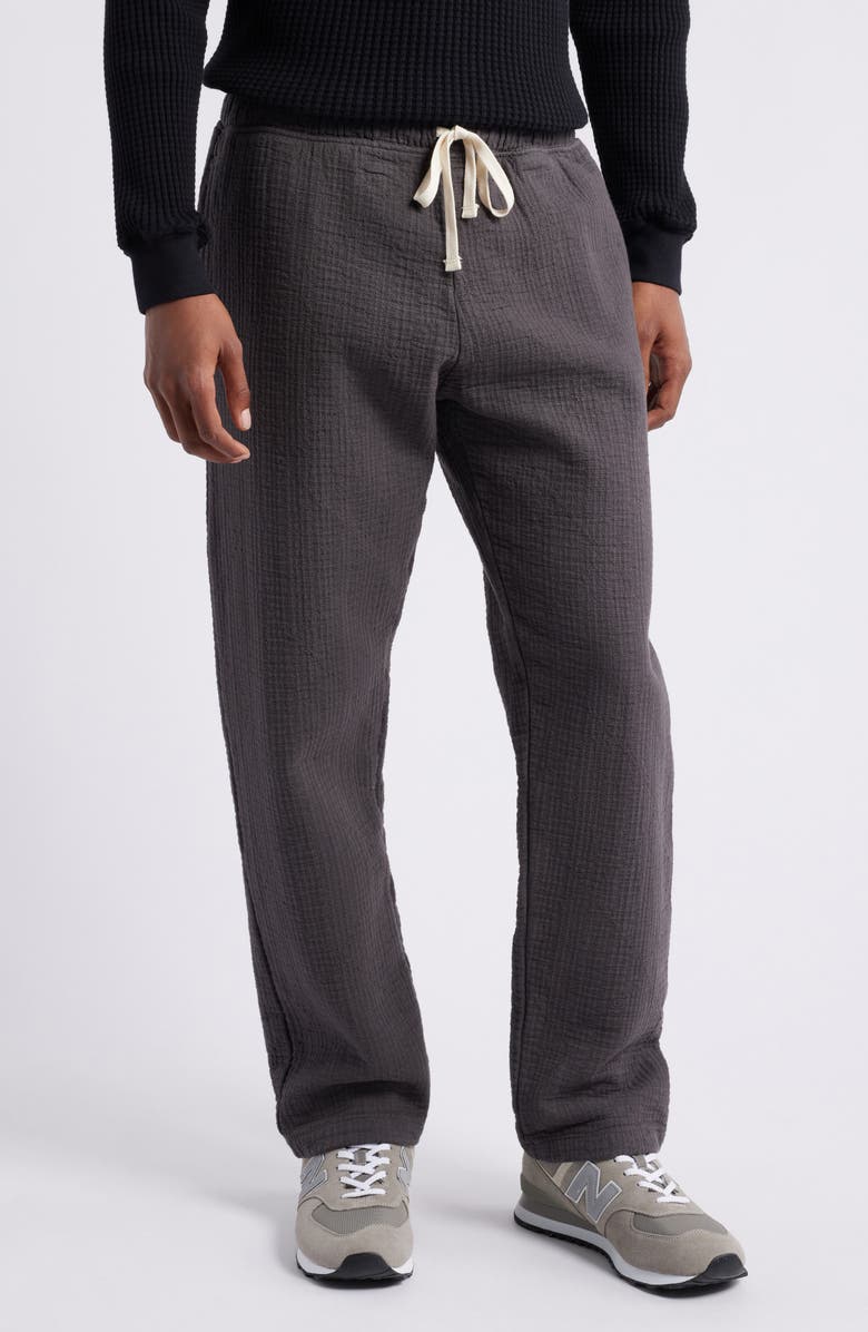 STANDARD ISSUE Sashiko Puckered Drawstring Slacker Pants, Main, color,